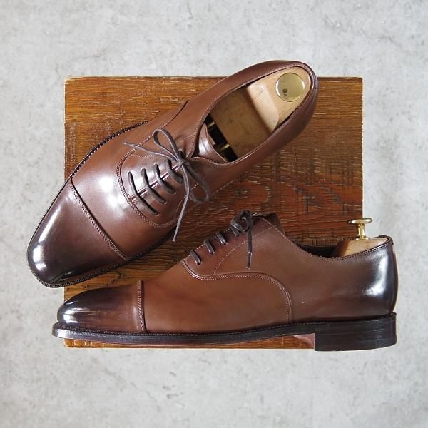 未使用★(英)グレンソン 7.5F【上級★G-ONEライン/G1】33551/ストレートチップ/カーフ/濃茶/メンズ/GRENSON★h127