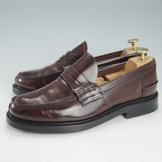 極上★チャーチ 60G/UK6【ブックバインダーカーフ★WILLENHALL/コインローファー】126ラスト/濃茶/Church's★h128