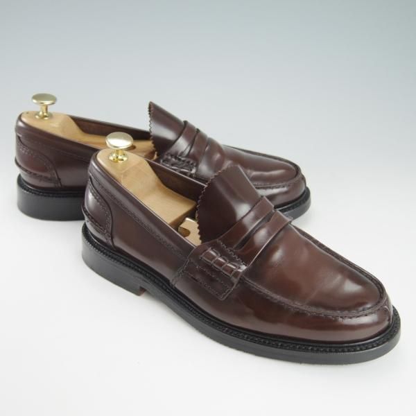 極上★チャーチ 60G/UK6【ブックバインダーカーフ★WILLENHALL/コインローファー】126ラスト/濃茶/Church's★h128