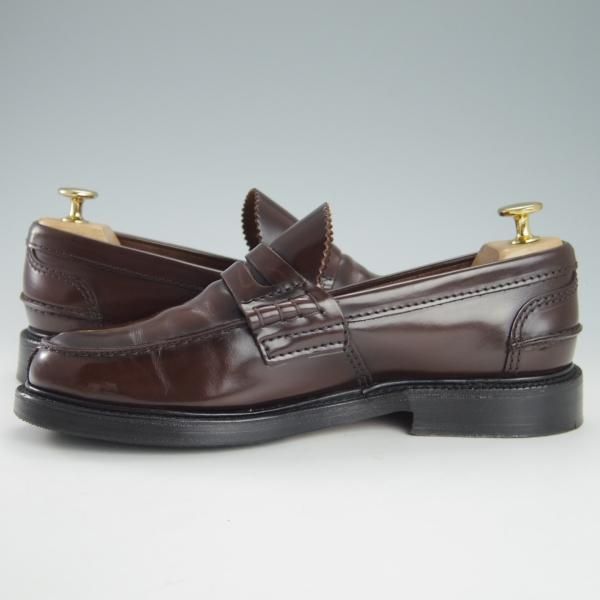 極上★チャーチ 60G/UK6【ブックバインダーカーフ★WILLENHALL/コインローファー】126ラスト/濃茶/Church's★h128