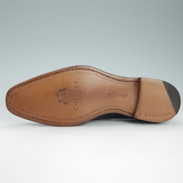 新品★(英)チーニー 6F【★LIVERPOOL/205ラスト】リヴァプール/Vフロント/カーフ/黒/メンズ/CHEANEY★h132