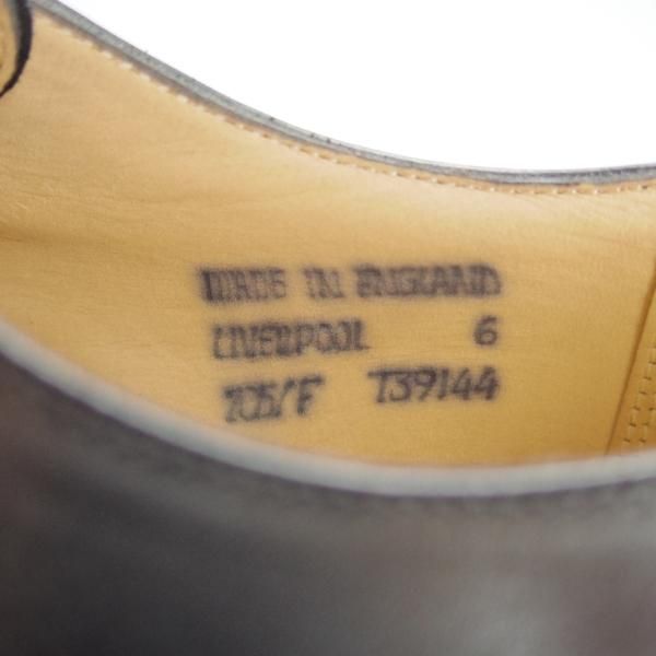 新品★(英)チーニー 6F【★LIVERPOOL/205ラスト】リヴァプール/Vフロント/カーフ/黒/メンズ/CHEANEY★h132