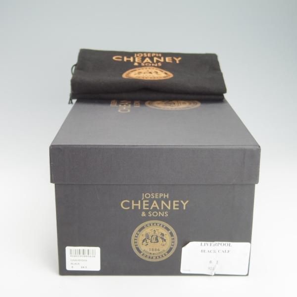 新品★(英)チーニー 6F【★LIVERPOOL/205ラスト】リヴァプール/Vフロント/カーフ/黒/メンズ/CHEANEY★h132