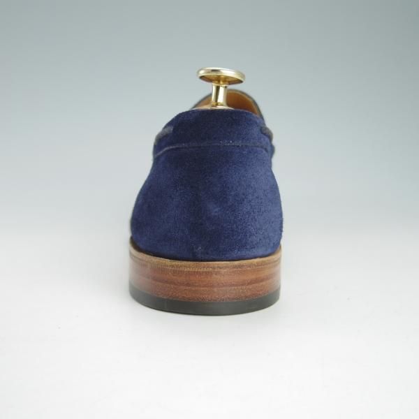 ★ジョンロブ 8.5E【★ローファー/TRENTON】7810ラスト/スリッポン/スエード/紺/メンズ/JOHN LOBB★h133