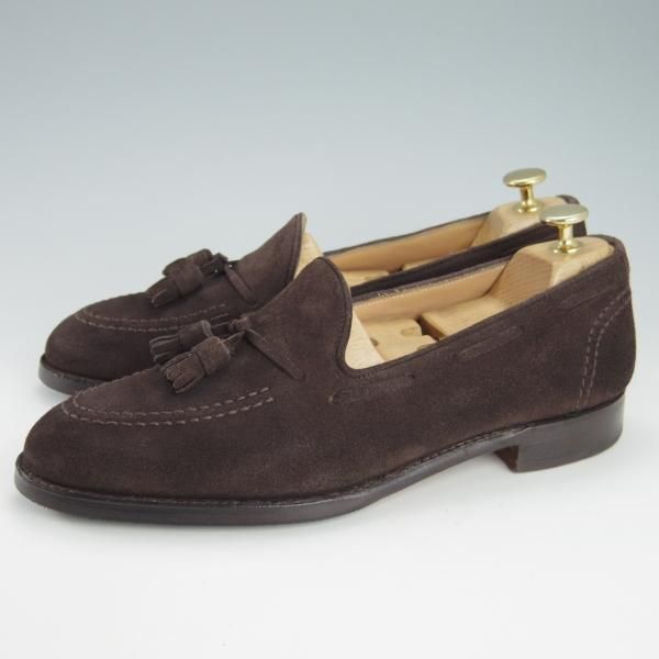 極上★(英)チーニー 7F【定価￥74,800-★HARRY/ハリー/214ラスト】タッセルローファー/スエード/濃茶/メンズ/CHEANEY★h137