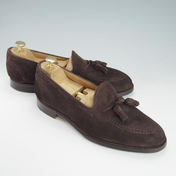 極上★(英)チーニー 7F【定価￥74,800-★HARRY/ハリー/214ラスト】タッセルローファー/スエード/濃茶/メンズ/CHEANEY★h137