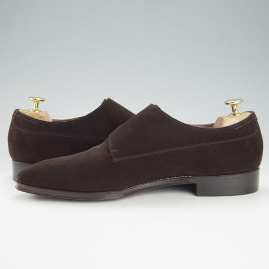 極美品★Soffice&Solid/ソフィス&ソリッド SIZE 7.5【定価￥59,400-★ダブルモンク/S803】スエード/濃茶/トレーディングポスト取扱★h141