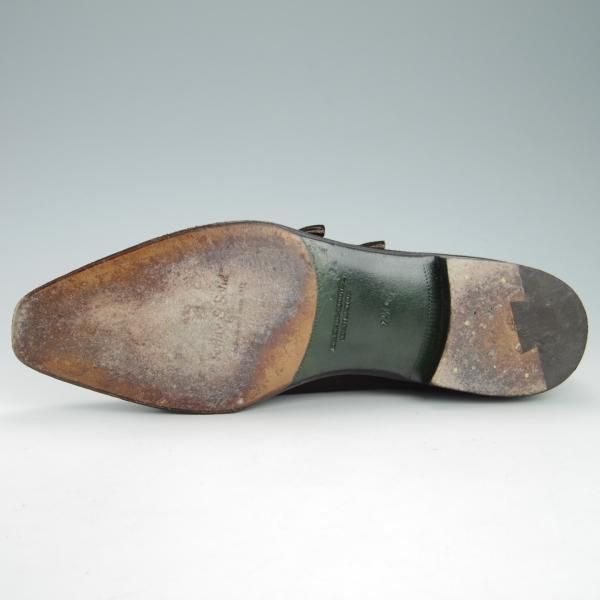 極美品★Soffice&Solid/ソフィス&ソリッド SIZE 7.5【定価￥59,400-★ダブルモンク/S803】スエード/濃茶/トレーディングポスト取扱★h141