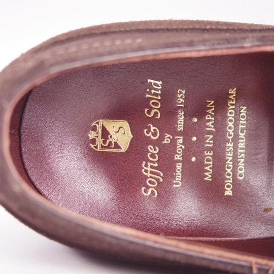 極美品★Soffice&Solid/ソフィス&ソリッド SIZE 7.5【定価￥59,400-★ダブルモンク/S803】スエード/濃茶/トレーディングポスト取扱★h141