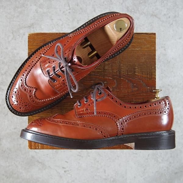 極上★トリッカーズ SIZE 8【現行定価￥165,000-★マホガニー系/コードバン/BOURTON】バートン/5633/カントリーシューズ/Tricker's★h153