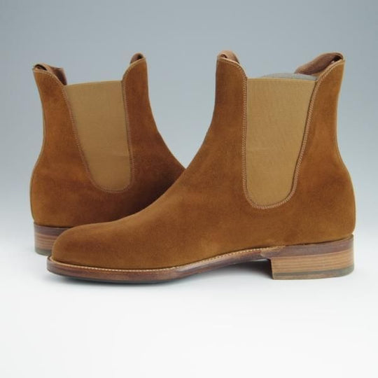 極上★J.M.ウェストン 5.5D【定価￥176,000-★サイドゴアブーツ/705】YUCCA/茶/39ラスト/スエード/メンズ/Weston/ウエストン★h154