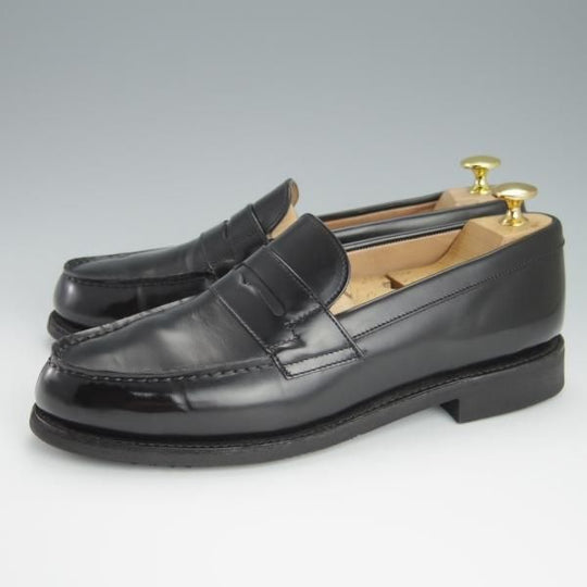 極美品★(英)アルフレッド・サージェント SIZE 6.5【貴重★(仏)BOWEN別注/コインローファー】黒/メンズ/Alfred Sargent★h157