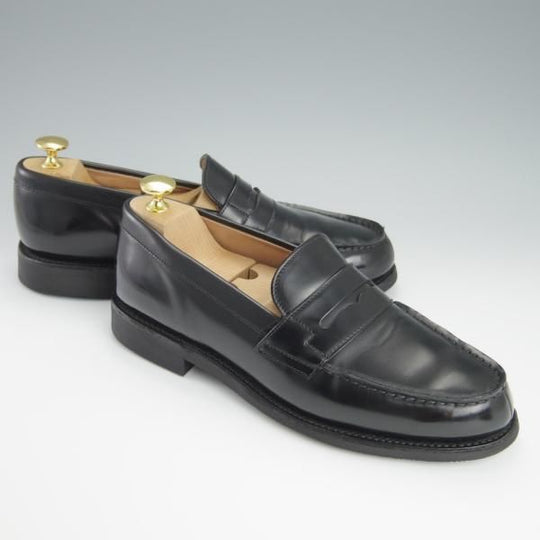 極美品★(英)アルフレッド・サージェント SIZE 6.5【貴重★(仏)BOWEN別注/コインローファー】黒/メンズ/Alfred Sargent★h157