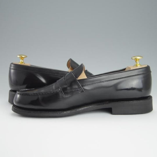 極美品★(英)アルフレッド・サージェント SIZE 6.5【貴重★(仏)BOWEN別注/コインローファー】黒/メンズ/Alfred Sargent★h157