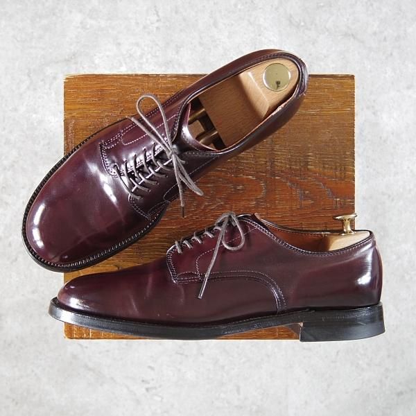gon様Alden43150Y★サイズ7D★コードバン★ブラック★プレーントゥ gon様Alden43150Y☆サイズ7D☆コードバン☆ブラック☆プレーン