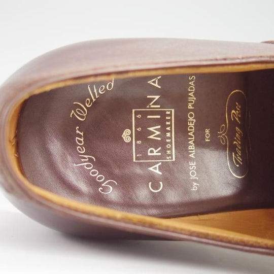 美品★(スペイン製)CARMINA/カルミナ SIZE 5.5【トレーディングポスト別注★ストレートチップ/788】カーフ/濃茶/Trading Post★h159