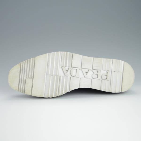 極上★プラダ(レディース) SIZE 37.5【同系モデル定価￥118,800-★フルブローグ/黒】ポリッシュレザー/シューズ/PRADA★h160