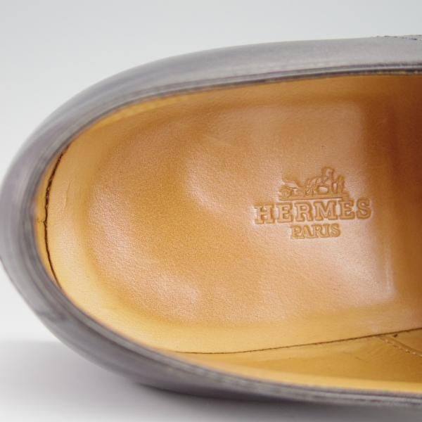 ★ジョンロブ UK7.5程度【貴重★エルメス別注/HERMES/ミュージアムカーフ】H103ラスト/JUD/ストレートチップ/黒/JOHN LOBB★h161