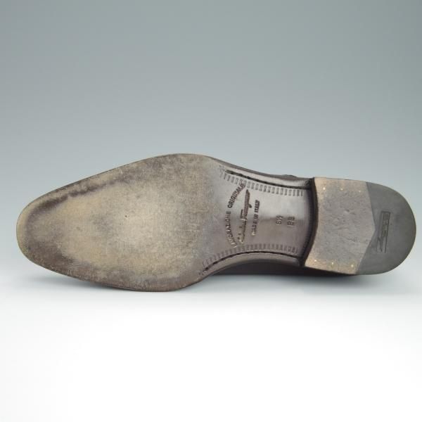 極美品☆(伊)サルヴァトーレ・フェラガモ 6.5EE【☆プレーントゥ