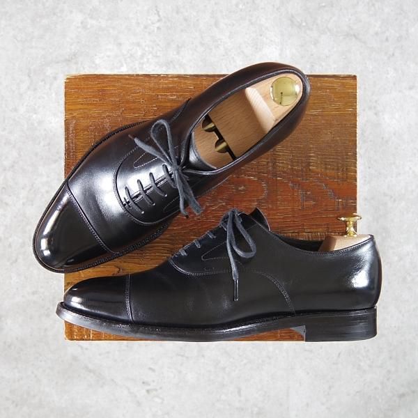 極上★三陽山長 SIZE 6.5【現行定価￥75,900-★友二郎/R2010ラスト】ストレートチップ/カーフ/黒/メンズ/tomojiro/SanyoYamacho★h163