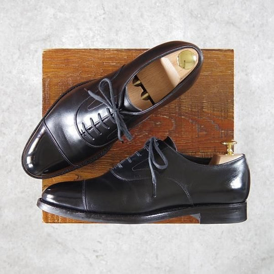極上★三陽山長 SIZE 6.5【現行定価￥75,900-★友二郎/R2010ラスト】ストレートチップ/カーフ/黒/メンズ/tomojiro/SanyoYamacho★h163