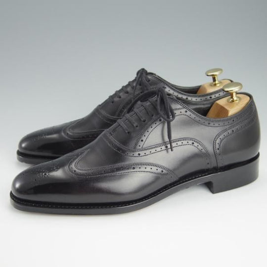 ほぼ試着程度★チャーチ 60F/UK6【貴重★Exclusive Leather/ベティスカーフ/119ラスト】Tewkesbury/黒/フルブローグ/Church's★h165