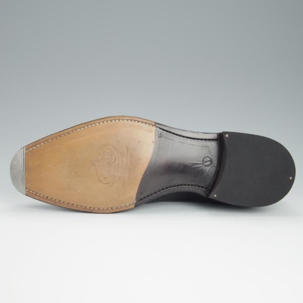 ほぼ試着程度★チャーチ 60F/UK6【貴重★Exclusive Leather/ベティスカーフ/119ラスト】Tewkesbury/黒/フルブローグ/Church's★h165