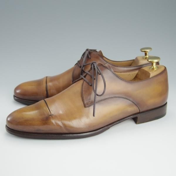 ★(仏)ベルルッティ SIZE 6.5【茶〜薄茶系パティーヌ★ヴェネチアレザー/Vフロント】メンズ/Berluti★h166