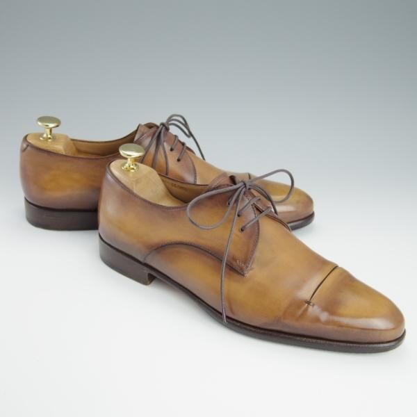 ★(仏)ベルルッティ SIZE 6.5【茶〜薄茶系パティーヌ★ヴェネチアレザー/Vフロント】メンズ/Berluti★h166