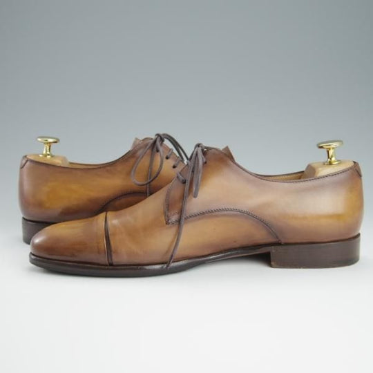 ★(仏)ベルルッティ SIZE 6.5【茶〜薄茶系パティーヌ★ヴェネチアレザー/Vフロント】メンズ/Berluti★h166