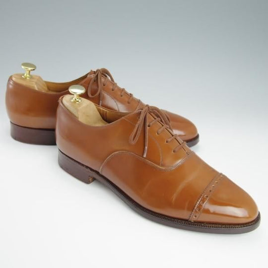 ★チャーチ UK8(左)/UK8.5(右)【旧チャーチ★ブックバインダーカーフ/3都市ロゴ】84ラスト/Barcroft/パンチドキャップトゥ/Church's★h175