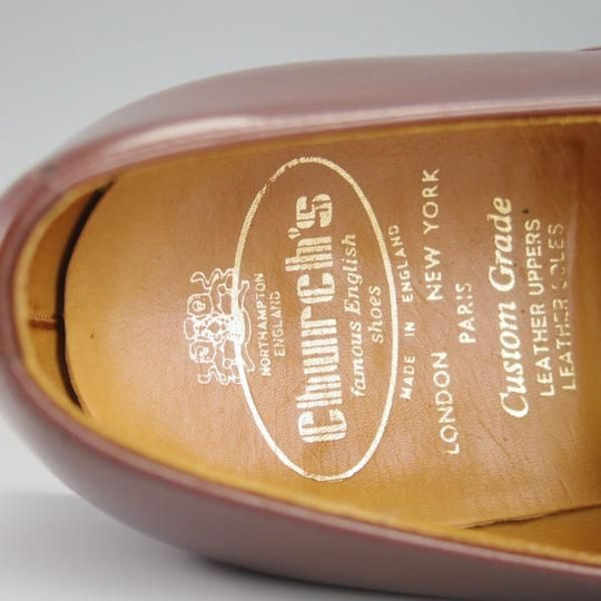 極美品★チャーチ 80F/UK8【現行定価￥136,400-★旧チャーチ/ブックバインダーカーフ】73ラスト/3都市ロゴ/Westbury/茶/Church's★h176