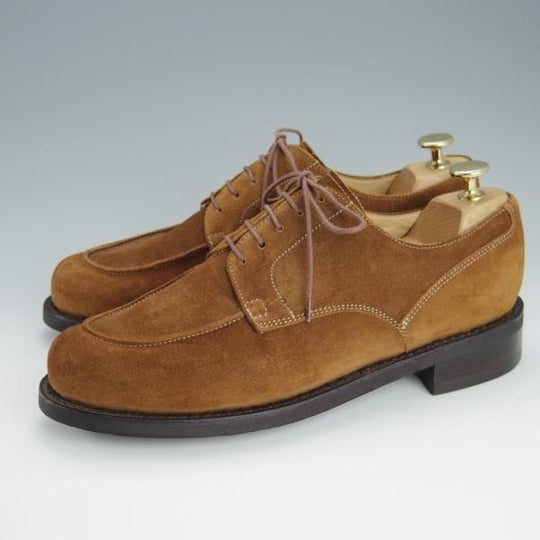 極美品★パラブーツ SIZE 7【モデル定価￥77,000-★ドレス仕様シャンボード/CHAMBORD】スエード/茶/Uチップ/メンズ/Paraboot★h179