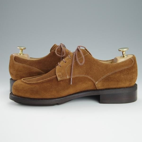 極美品★パラブーツ SIZE 7【モデル定価￥77,000-★ドレス仕様シャンボード/CHAMBORD】スエード/茶/Uチップ/メンズ/Paraboot★h179