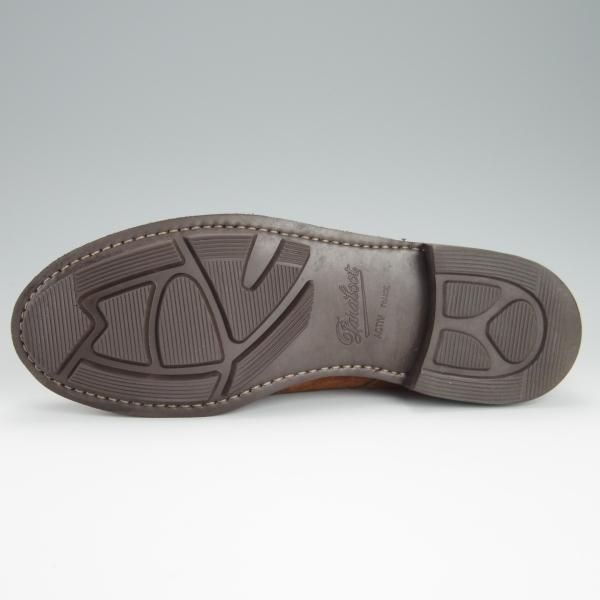 極美品★パラブーツ SIZE 7【モデル定価￥77,000-★ドレス仕様シャンボード/CHAMBORD】スエード/茶/Uチップ/メンズ/Paraboot★h179