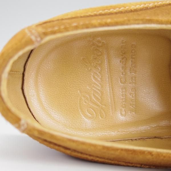 極美品★パラブーツ SIZE 7【モデル定価￥77,000-★ドレス仕様シャンボード/CHAMBORD】スエード/茶/Uチップ/メンズ/Paraboot★h179