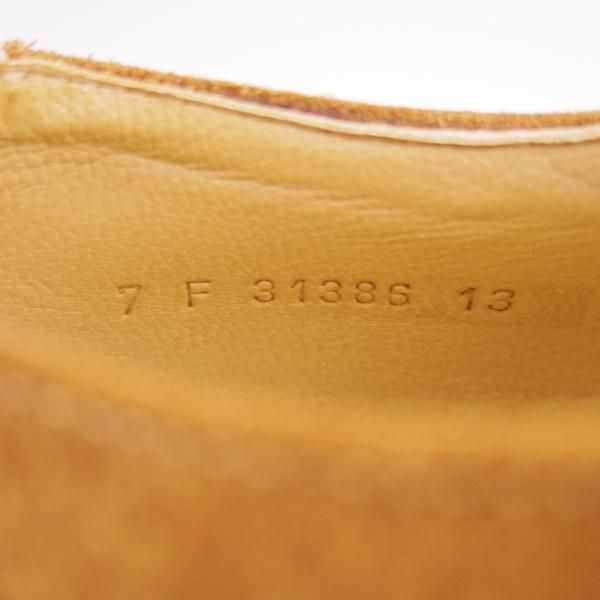 極美品★パラブーツ SIZE 7【モデル定価￥77,000-★ドレス仕様シャンボード/CHAMBORD】スエード/茶/Uチップ/メンズ/Paraboot★h179