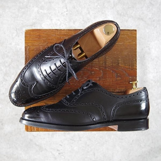 極上★チャーチ 70F/UK7【定価￥136,400-★チェットウィンド/CHETWYND】173ラスト/フルブローグ/カーフ/黒/メンズ/Church's★h180