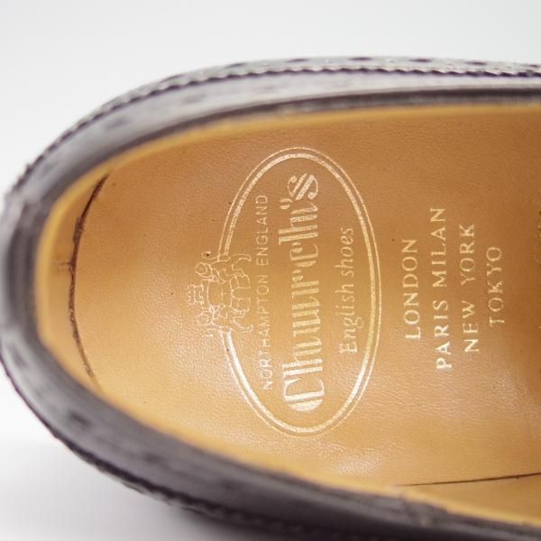 極上★チャーチ 70F/UK7【定価￥136,400-★チェットウィンド/CHETWYND】173ラスト/フルブローグ/カーフ/黒/メンズ/Church's★h180