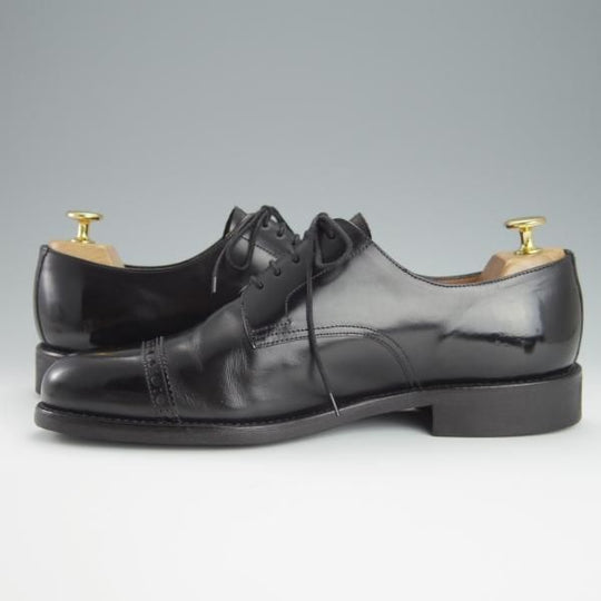 極美品★(スペイン製)YANKO/ヤンコ SIZE 7.5【★パンチドキャップトゥ/24734】カーフ/黒/メンズ★h182