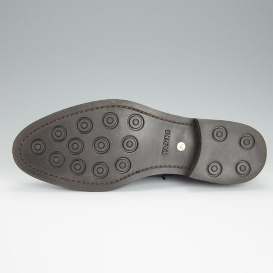 極美品★(スペイン製)YANKO/ヤンコ SIZE 7.5【★パンチドキャップトゥ/24734】カーフ/黒/メンズ★h182