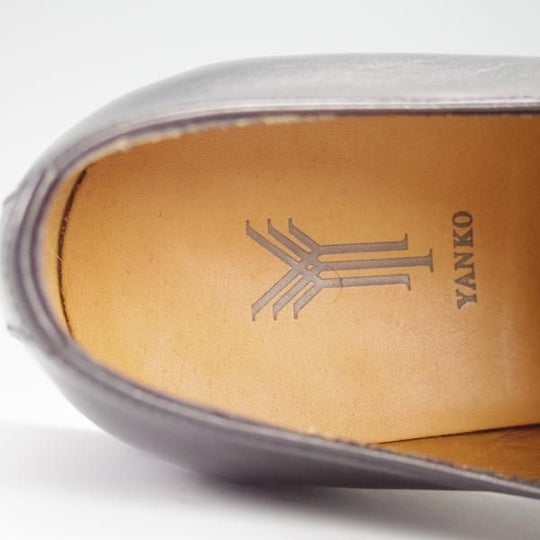 極美品★(スペイン製)YANKO/ヤンコ SIZE 7.5【★パンチドキャップトゥ/24734】カーフ/黒/メンズ★h182