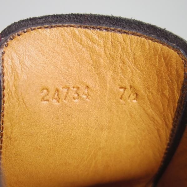 極美品★(スペイン製)YANKO/ヤンコ SIZE 7.5【★パンチドキャップトゥ/24734】カーフ/黒/メンズ★h182