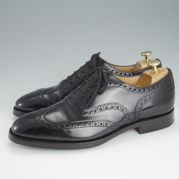 極上★チャーチ 80F/UK8【貴重★73ラスト仕様のバーウッド/BRISBANE】ブリスベン/フルブローグ/黒/メンズ/Church's★h183