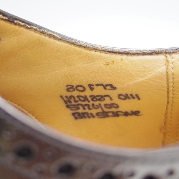 極上★チャーチ 80F/UK8【貴重★73ラスト仕様のバーウッド/BRISBANE】ブリスベン/フルブローグ/黒/メンズ/Church's★h183