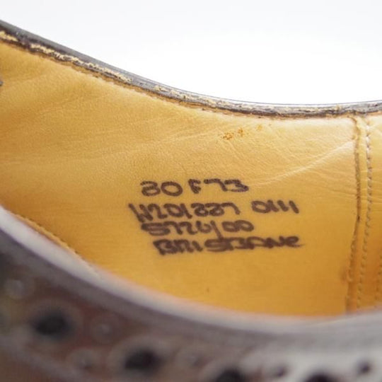 極上★チャーチ 80F/UK8【貴重★73ラスト仕様のバーウッド/BRISBANE】ブリスベン/フルブローグ/黒/メンズ/Church's★h183