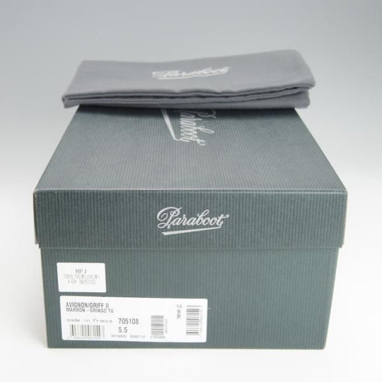 未使用★パラブーツ SIZE 5.5【定価￥71,500-★リゾルト林氏愛用素材/オイルドヌバック】AVIGNON/アヴィニョン/濃茶/Paraboot★h185