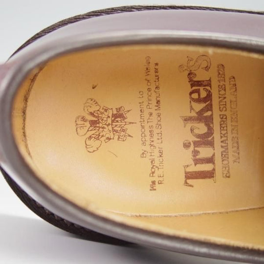 未使用★トリッカーズ SIZE 8.5【モデル定価￥84,700-★ブックバインダーレザー/ROBERT】3616/プレーントゥ/赤茶/メンズ/Tricker's★h186