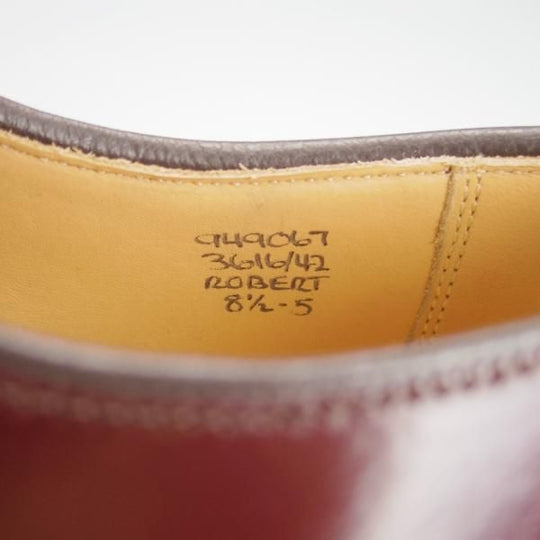 未使用★トリッカーズ SIZE 8.5【モデル定価￥84,700-★ブックバインダーレザー/ROBERT】3616/プレーントゥ/赤茶/メンズ/Tricker's★h186