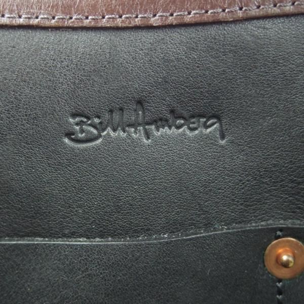 極上★(英)ビルアンバーグ/Bill Amberg【定価￥99,750-★ブリーフケース/レザー】2WAY/ショルダー/ビジネス/バッグ/黒×濃茶/革/鞄★N5739